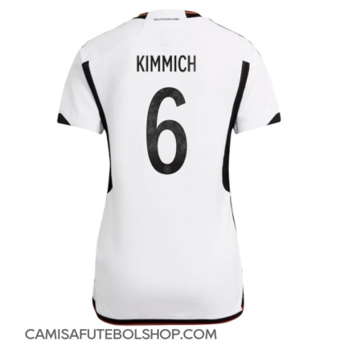 Camisa de time de futebol Alemanha Joshua Kimmich #6 Replicas 1º Equipamento Feminina Mundo 2022 Manga Curta